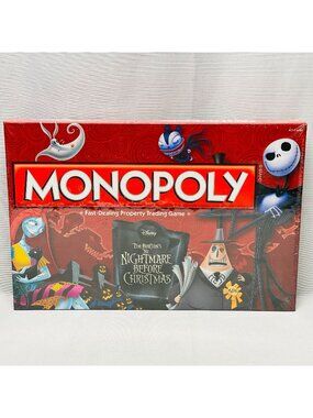 Disney Monopoly Tim Burtons The Nightmare Before Christmas Version Board Game